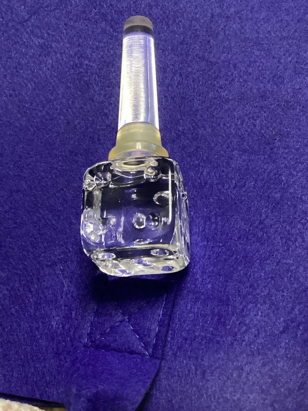 Mikasa Crystal Dice Wine Bottle Stopper - Excellent Condition - Never Used